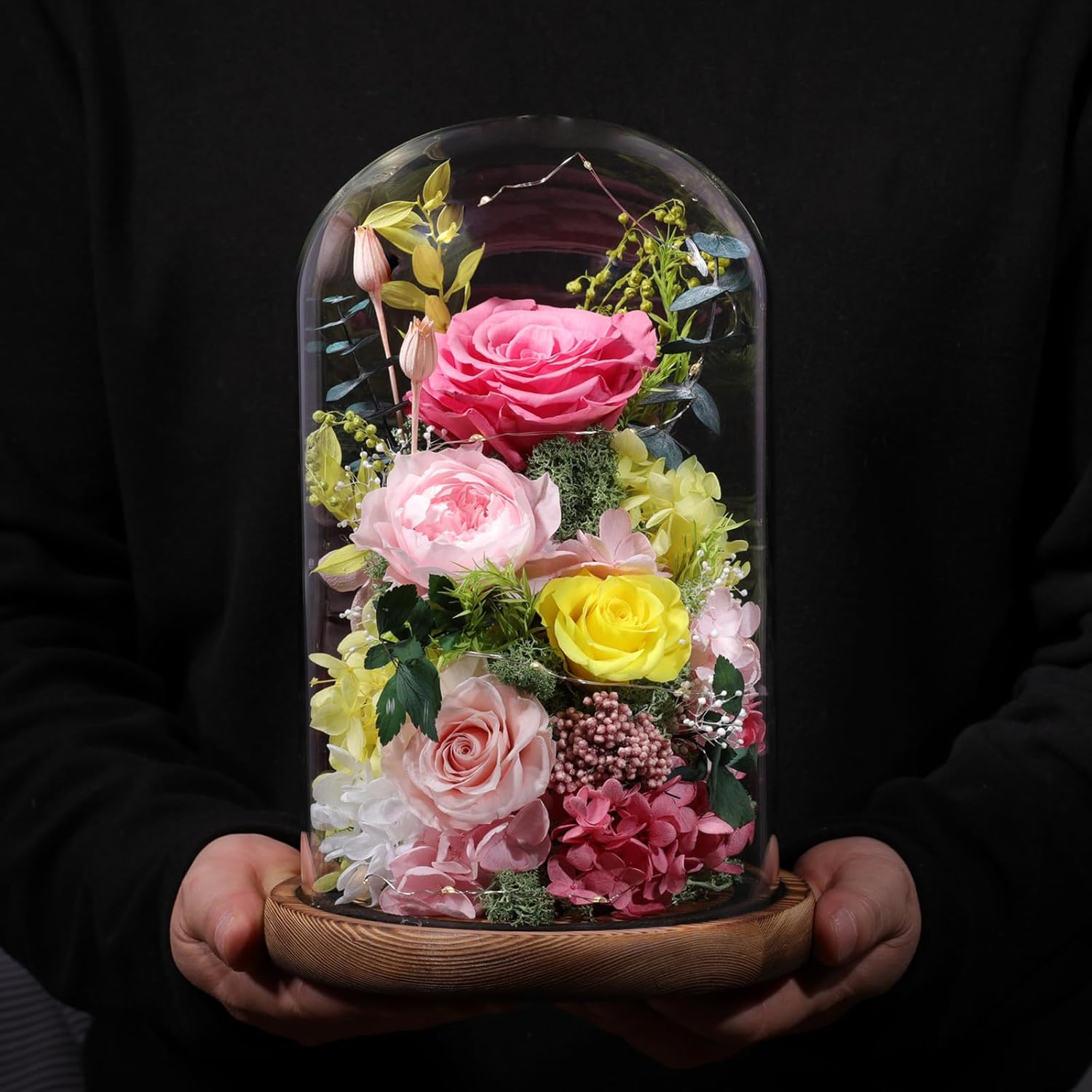 Flowers for Delivery Preserved Flowers Rose in Glass Dome,Pink Rose Forever Flowers Birthday Gifts for Women Mom Grandma Friend for Her,Home Decor - Image 5
