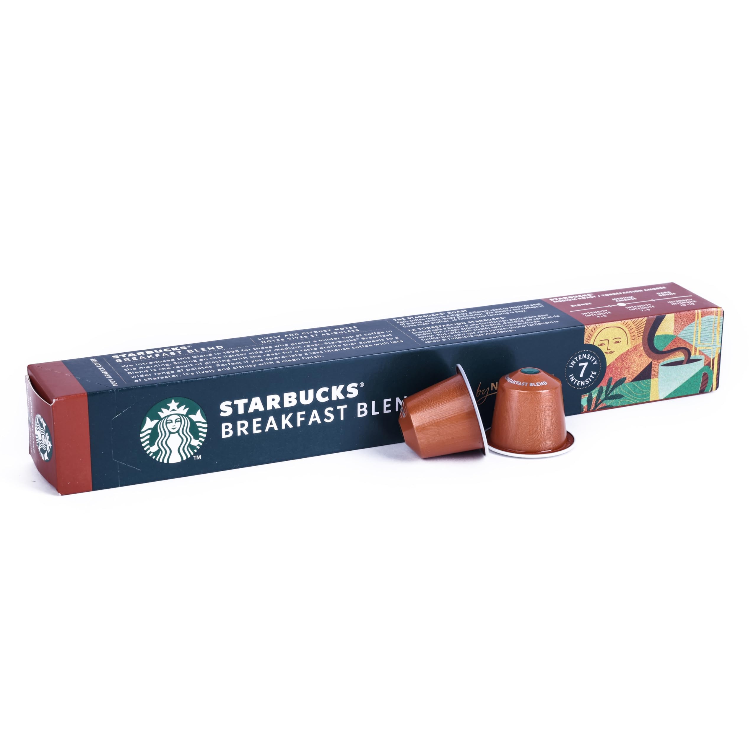 STARBUCKS Breakfast Blend Coffee Pods (10 Capsules) | Bright Dark Roast | Nespresso Compatible | Single Serve-picture-30