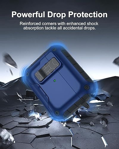 Miniatura 4 de Lerobo Funda para AirPods Pro 2 con kit de limpieza y soporte para teléfono, funda protectora dura compatible con Magsafe para AirPods Pro 21 (cable