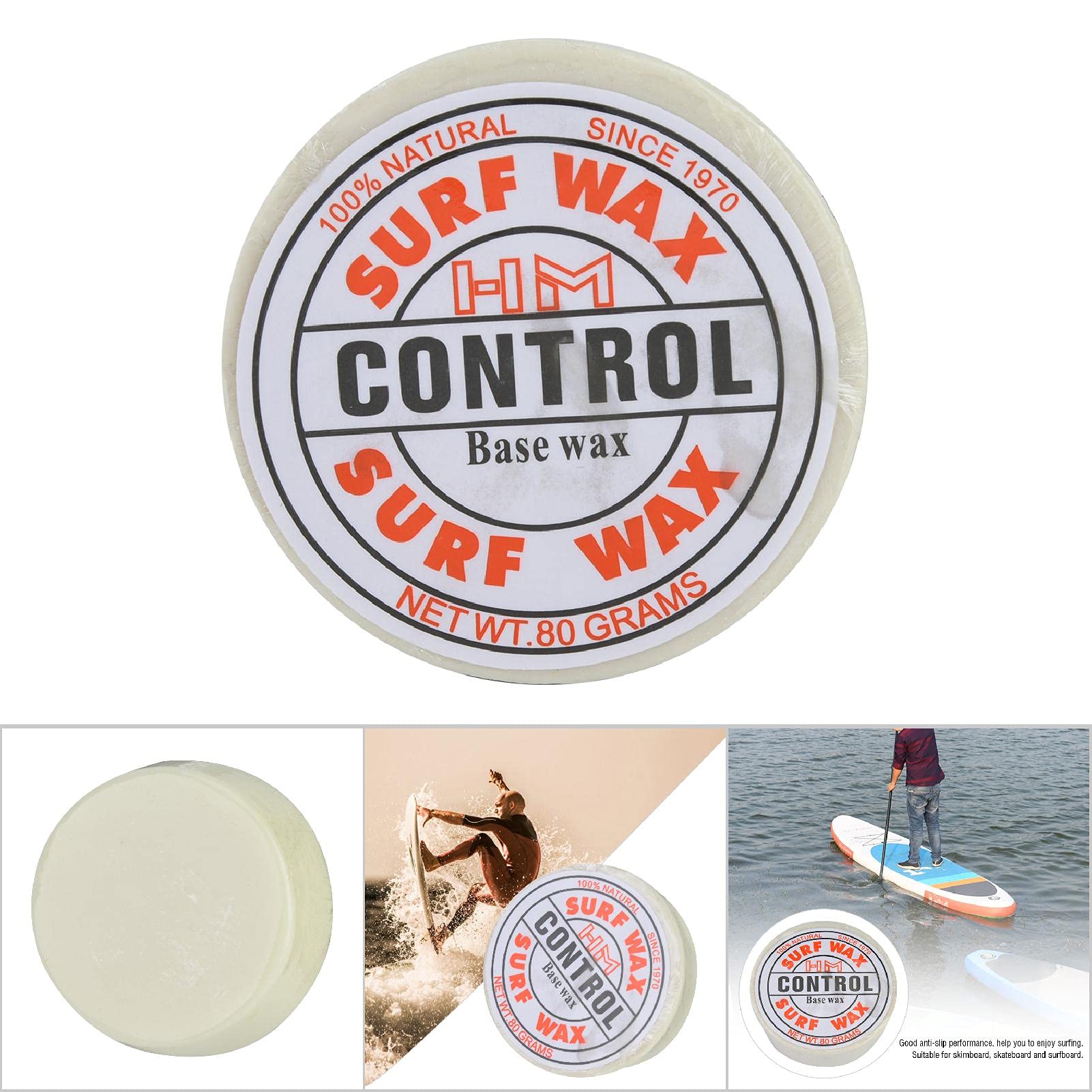 Cera de Surf Antideslizante Tiiyee para Tablas de Surf Base de Monopatín Accesorios Universales (Blanco)