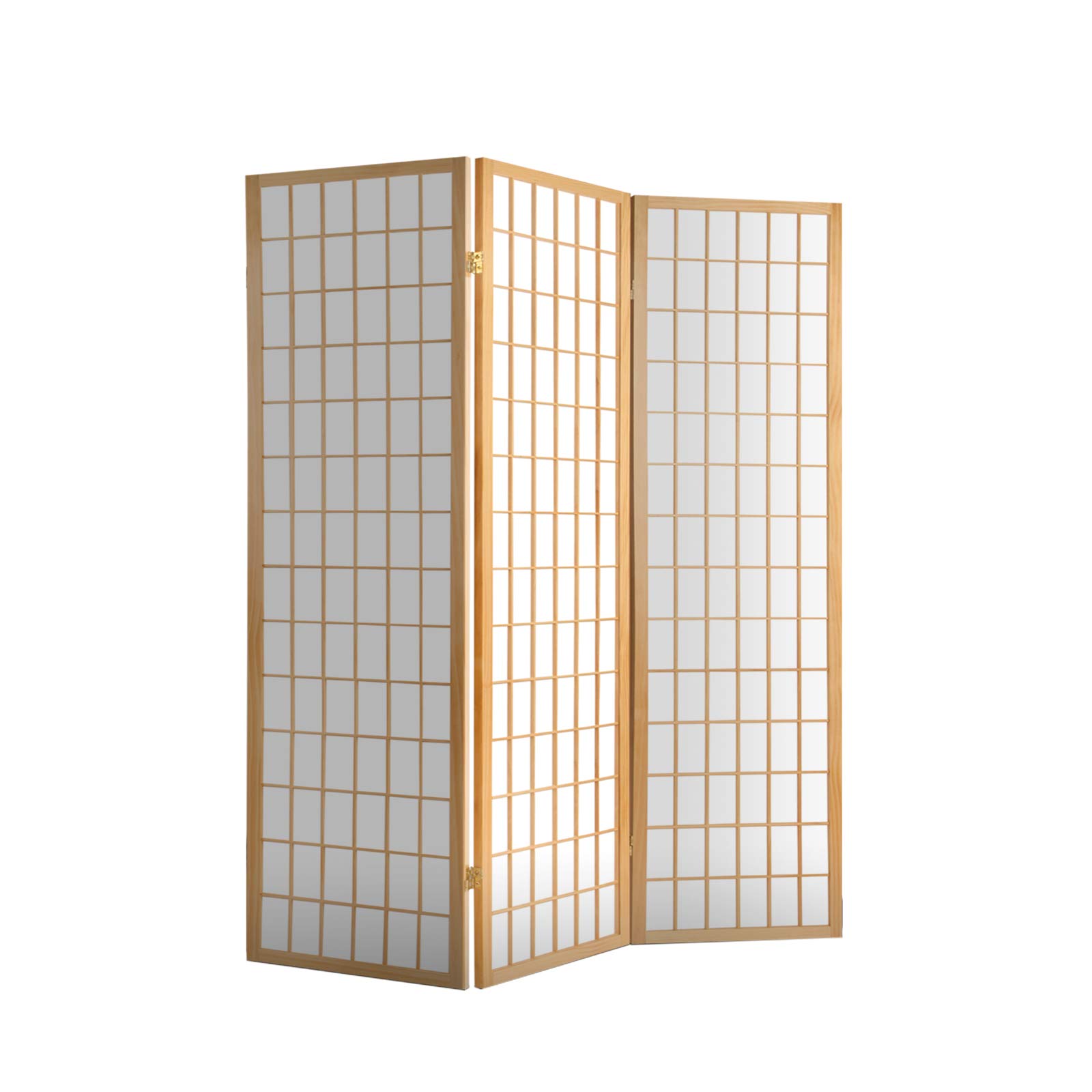 Artiss 3 Panel Room Divider Screen Wood Timber Dividers Fold Stand Wide Beige