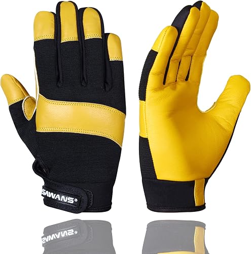 Gants de jardinage en cuir pour homme et femme 