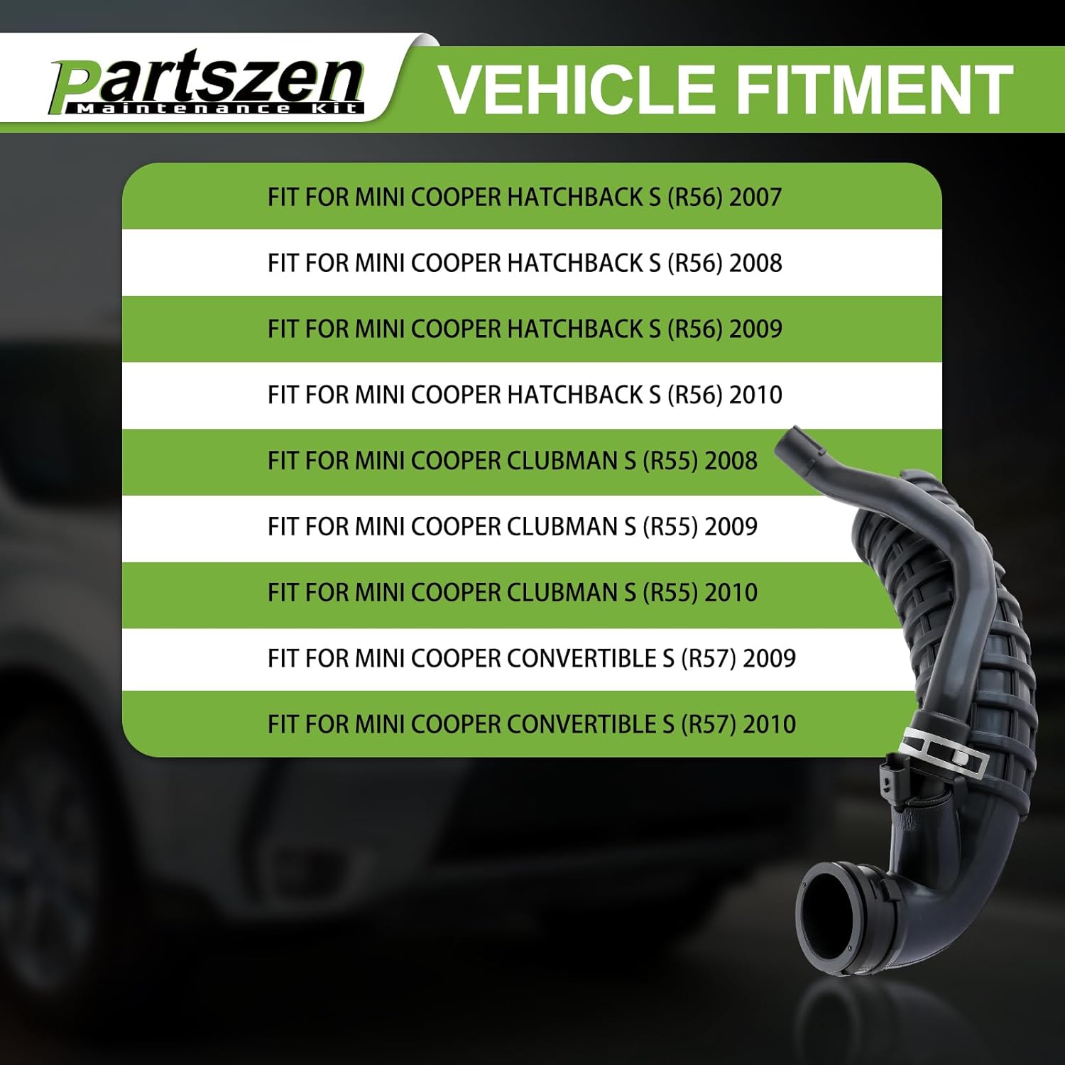 13717555784 Air Intake Boost Hoses Fit for Mini Cooper Clubman Hatchback Convertible S 2007-2010