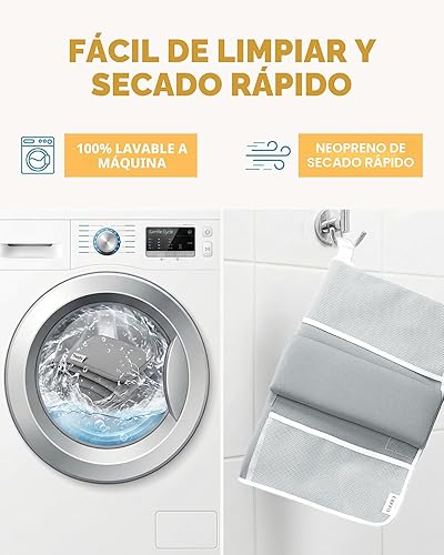 Miniatura 7 de Cómodo juego de rodilleras y coderas de baño para bebé, almohadilla gruesa de espuma viscoelástica con soporte para el codo, cojín de bañera