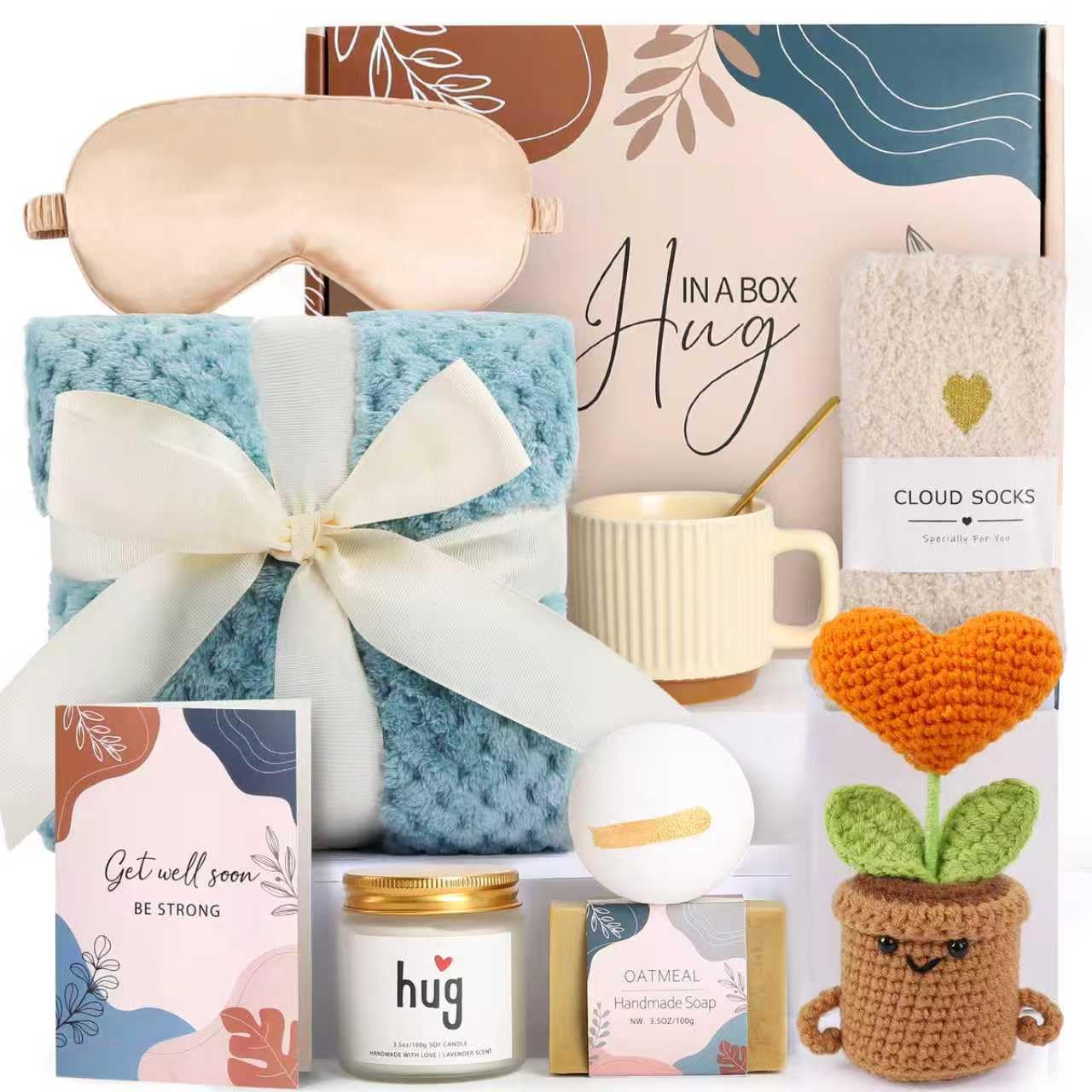 Women's Self-Care Gift Basket Get Well Soon Women's Gift Basket Post-Surgery Recovery Care Set Condolence Gift for Loved One's Passing Thoughtful Care