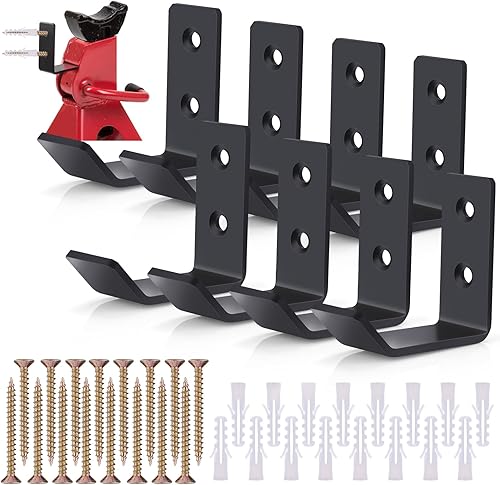 Palksky Organizador de montaje en pared, 8 piezas, soportes para gato de automóvil, soporte de pared para colgar y gancho, soporte de acero