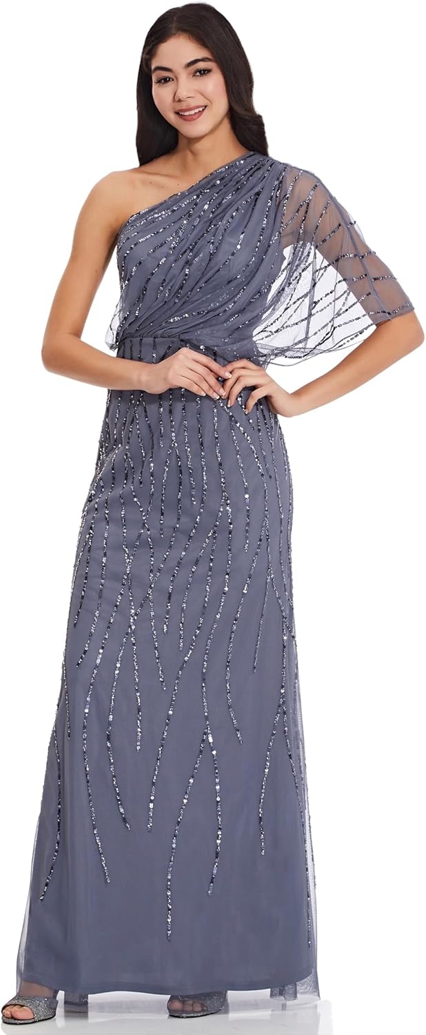 Adrianna Papell Women's Long Beaded Dress - Image 3