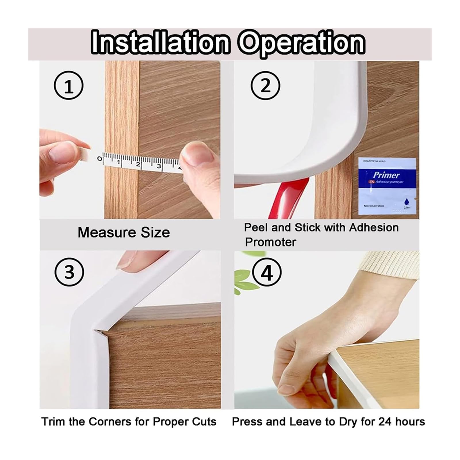 Muebles Protectores de Borde Protector de bordes autoadhesivo en forma U 5M for muebles, chapa TPE Flexible, protectores seguridad for esquinas, gabinete