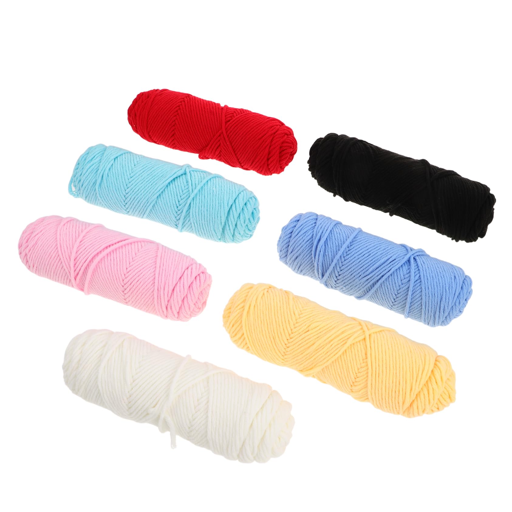 Filato di Cotone Spesso 8 Capi, 7 Pezzi, Yarn per Uncinetto
