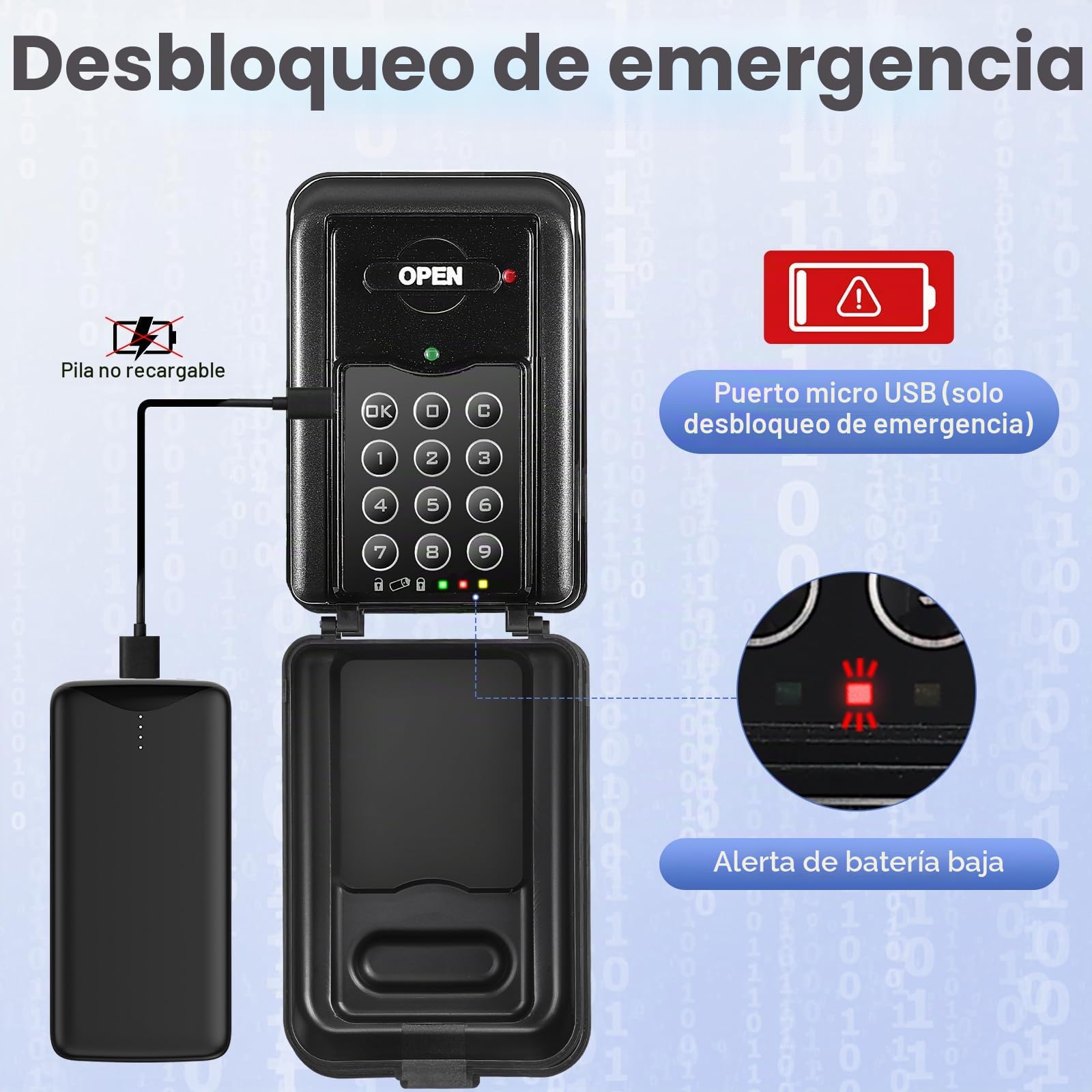 PAIRIER Caja Fuerte para Llaves con Código Numérico Inteligente | 4 a 10 Posiciones, Código Exterior, Resistente al Agua, Antirrobo, Montaje en Pared