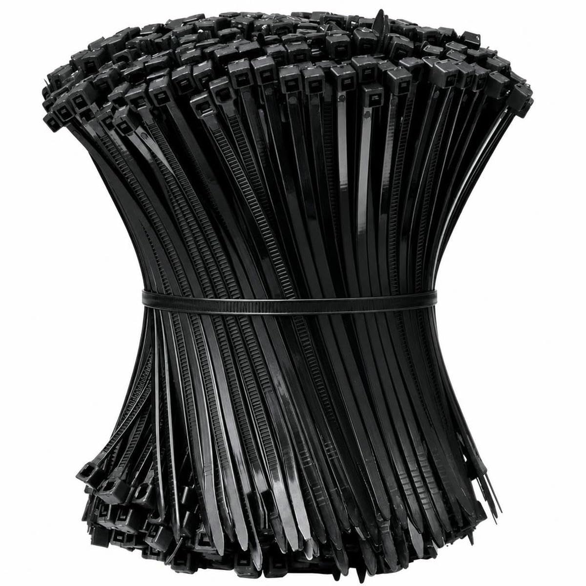 Bsguz Black(3X150mm) Black White Nylon Cable Ties Adjustable Self-Locking Fastening Rings Zip Tie Cable Wires Fixing Ties For Home Offices Industrial-100