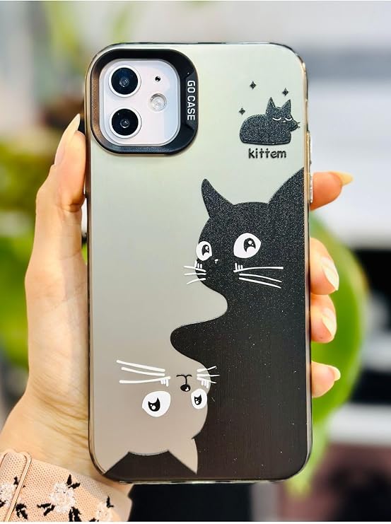 ملحق GO متوافق مع هاتف Iphone 11 (12 مشاهدة) حافظة سيليكون كهربائية معدنية مطبوعة بدون بصمات الأصابع من ANGULAR
