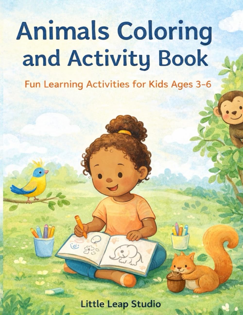 Animals Coloring and Activity Book: Fun Learning Activities for Kids Ages 3–6