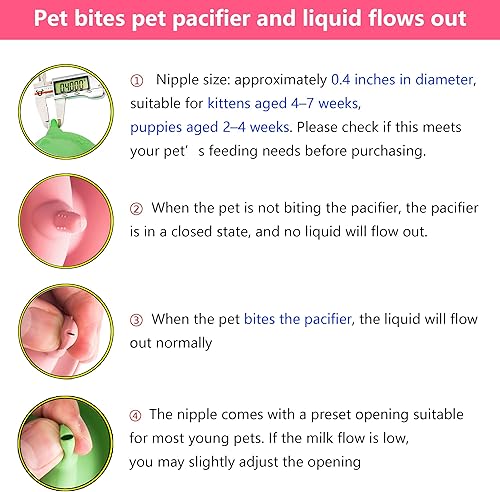 Miniatura 3 de Comedero para cachorros y gatitos recién nacidos, cuenco de alimentación con leche, diseño de 4 pezones para facilitar la lactancia de mascotas