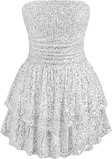 Women's Sequin Party Dress Ruched Mini Dress Bodycon Going Out Dresses Cocktail Dress A Line for Summer - Buy now