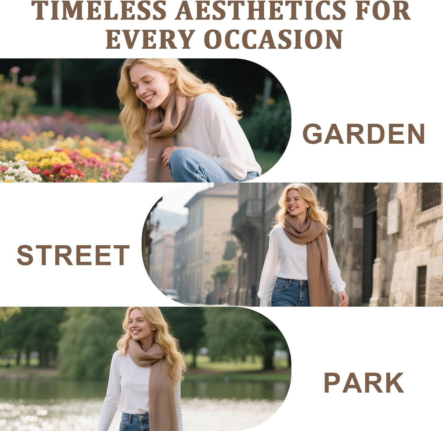 Cashmere Winter Scarf for Women, Men's Scarves Solid Warm Cold Weather Wraps