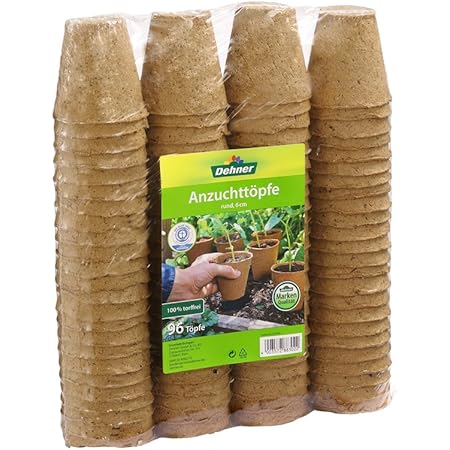 Dehner Anzuchttöpfe für Pflanzen, rund, Ø 6 cm, 96 Stück