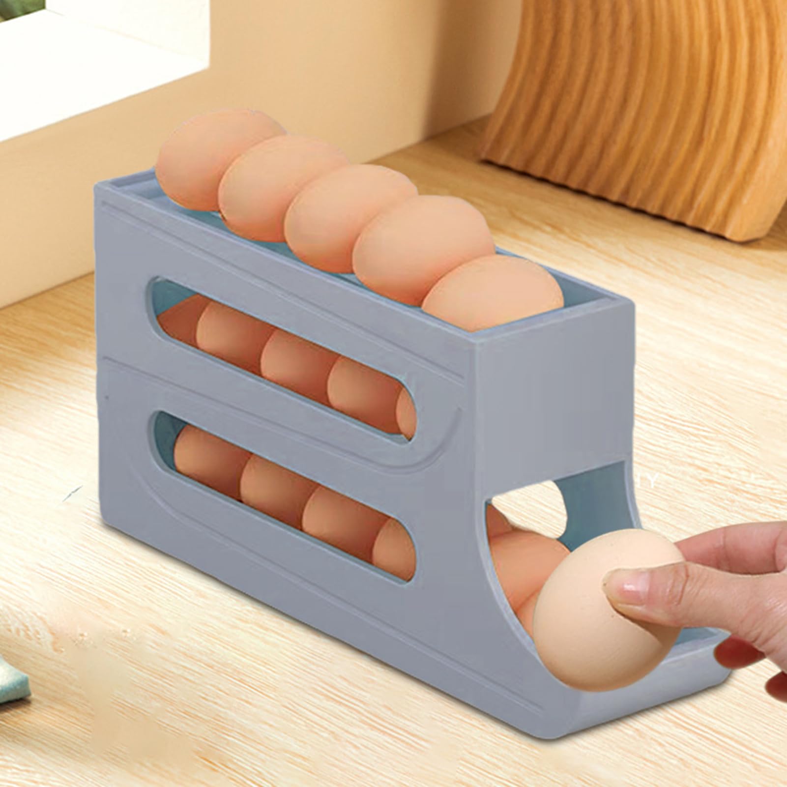 Ei Houder Voor Koelkast 3 Tier Rolling Ei Rack Automatisch