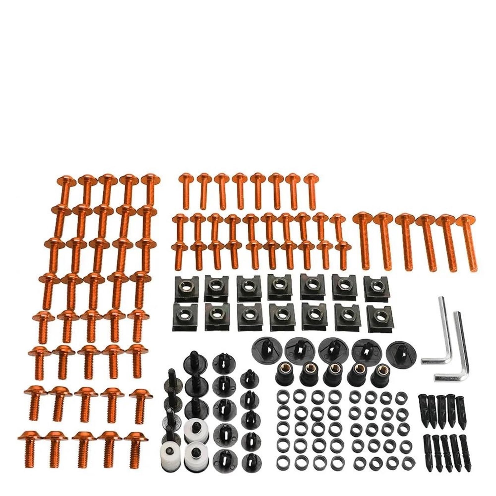 Kit tornillos carenado S1000RR 2009-2019 de color naranja para carrocería 4