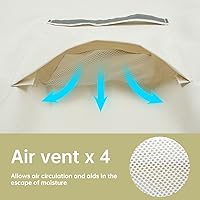 Vista 5 de Funda rectangular para mesa de patio, funda para muebles de exterior, funda para mesa de patio y silla, resistente al agua, funda para mesa