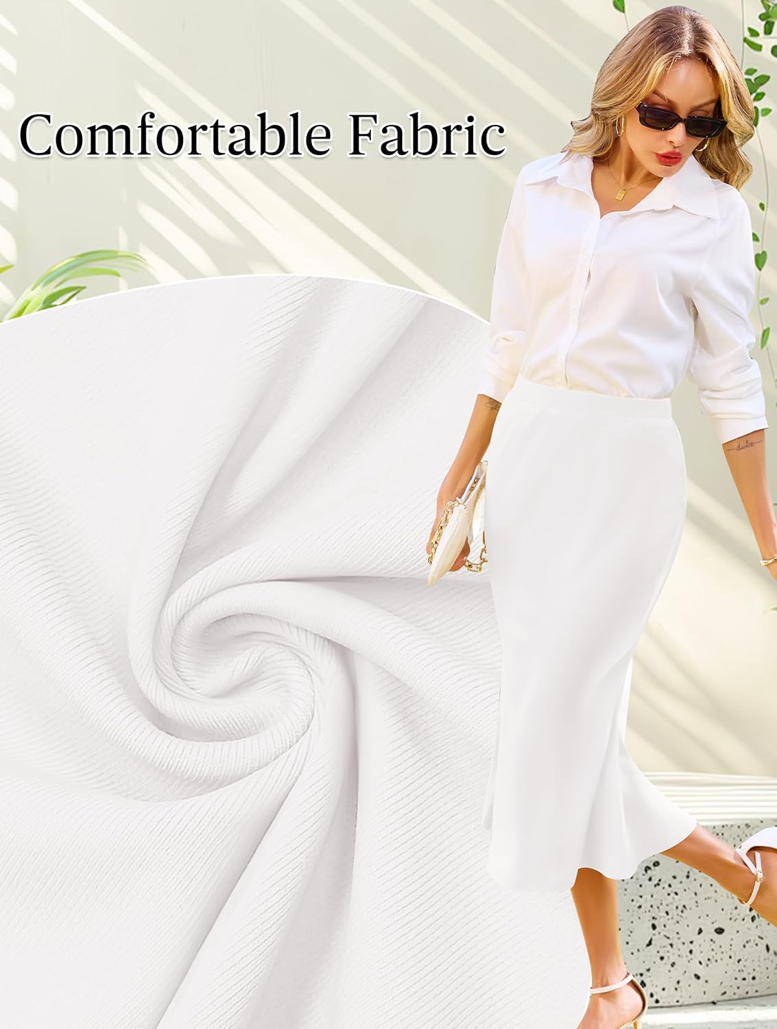 Vlazom Women's Blended Saree Shapewear Petticoat,Spandex Enhanced Shapewear Dress Skirt for Saree S-3XL - Image 4