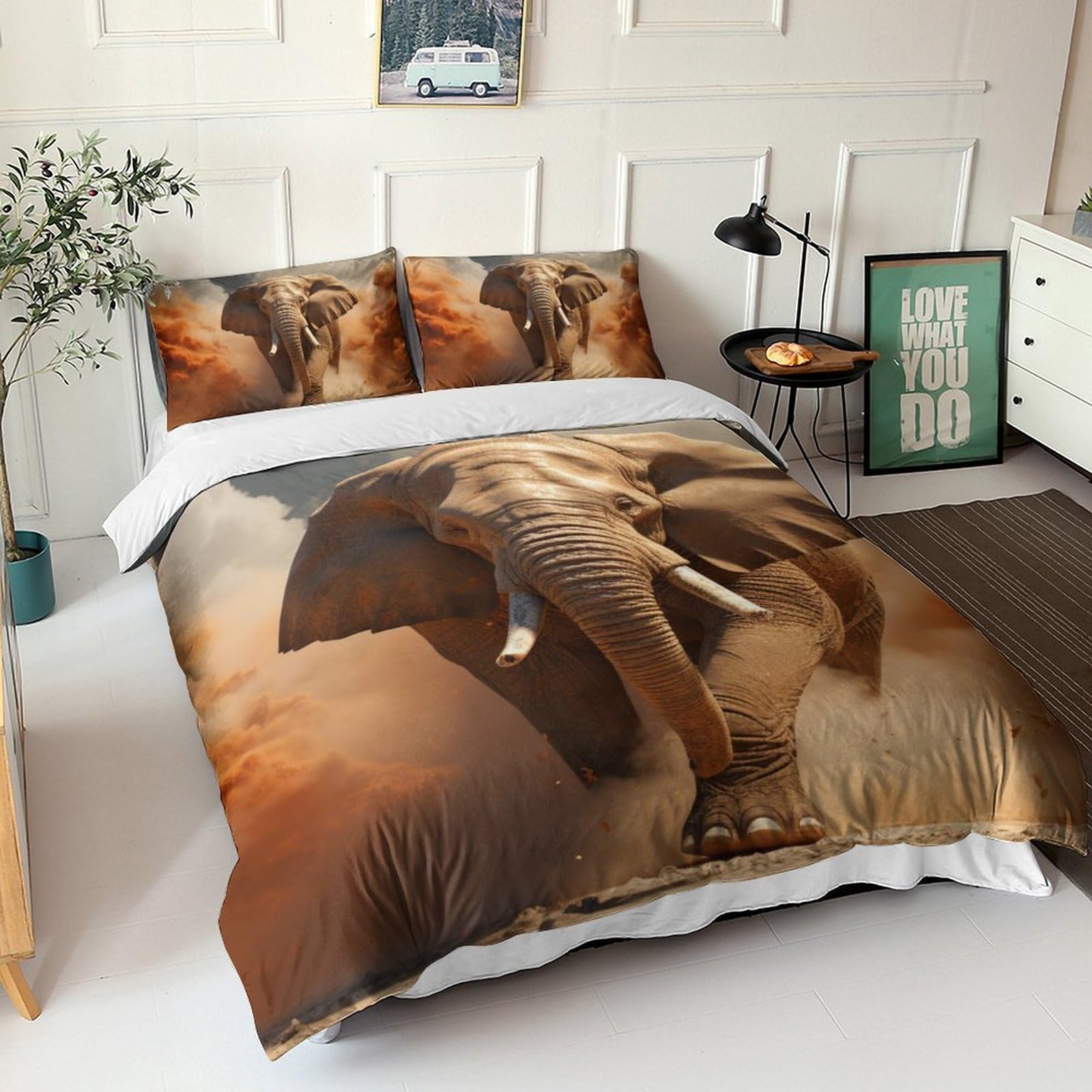 Ensemble de housse de couette animaux premium en microfibre douce