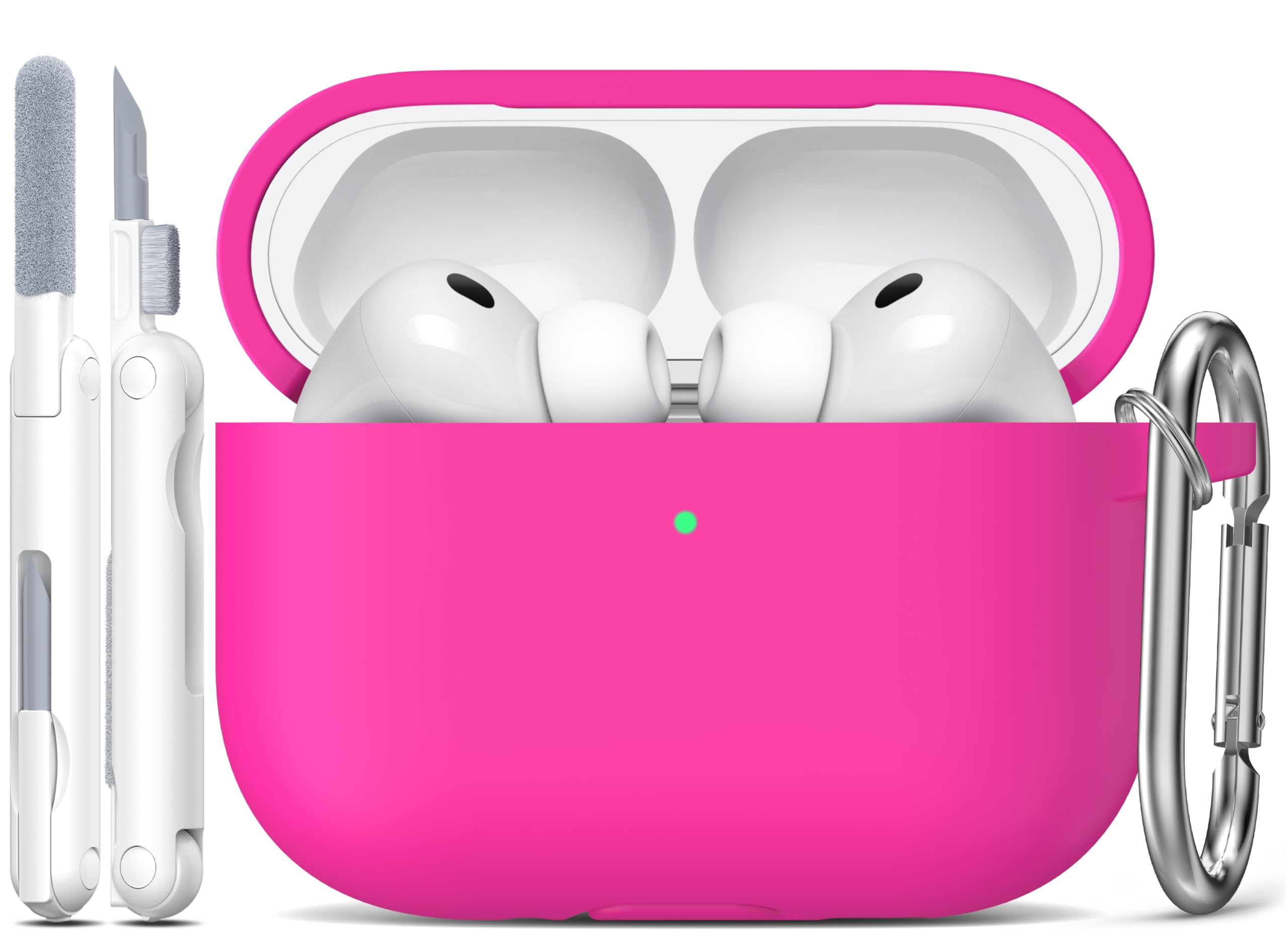 R-fun Funda para AirPods 4 con Kit de Limpieza, Case de Silicona Suave con Llavero, Funda Protectora Completa para Hombres y Mujeres, Compatible con Apple Latest Airpods 4th, Rojo — view 73