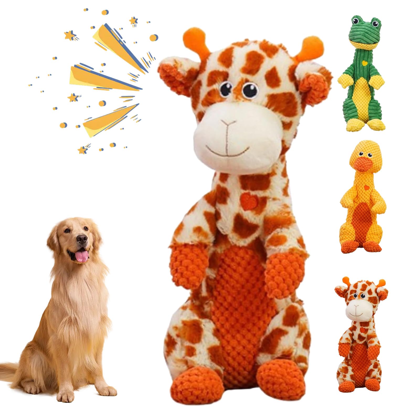 fjaldjfu Durachew Dog Toy, 2025 New Wowpetsmart Invincible Chewanimals, Durachew Tough Dogchew Toy Designed for Strong Chewers, Chewers, Tough Dog Toys for Medium and Large Dogs (Giraffe-B)