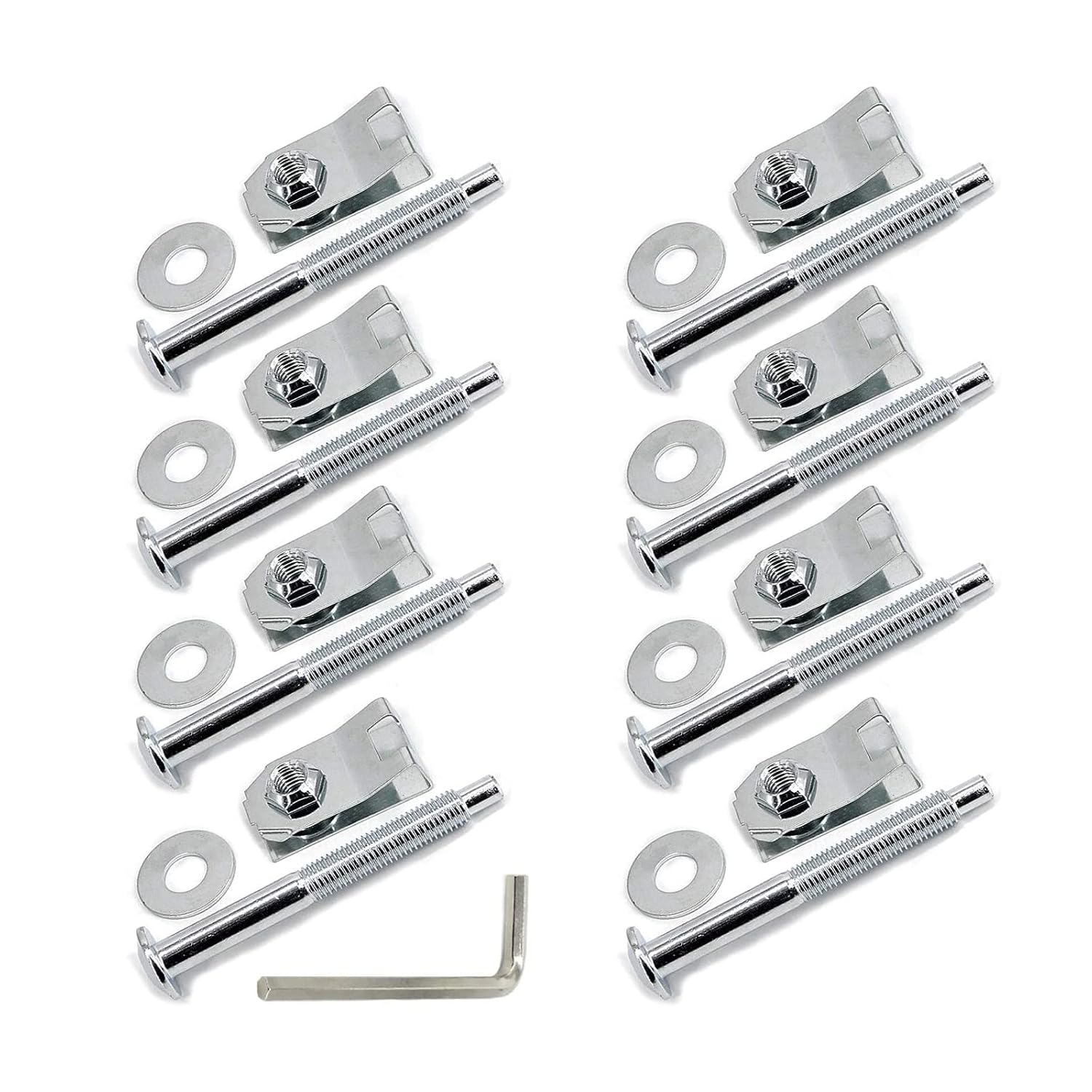 Truck Bed Mounting Hardware Kit Set of 8 Bolts, Washers, Captured Nuts Replacement for 1999-2016 Ford F250 F350 F450 F550 Super Duty Replaces 924-311 W706640-S900 W706641-S900 W708770S436