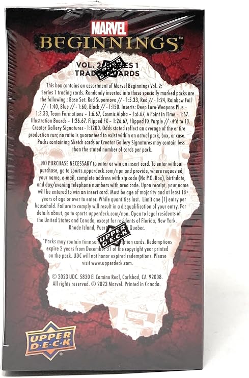 Upper Deck Marvel Beginnings Volume 2: Series 1 Trading Card Blaster Box
