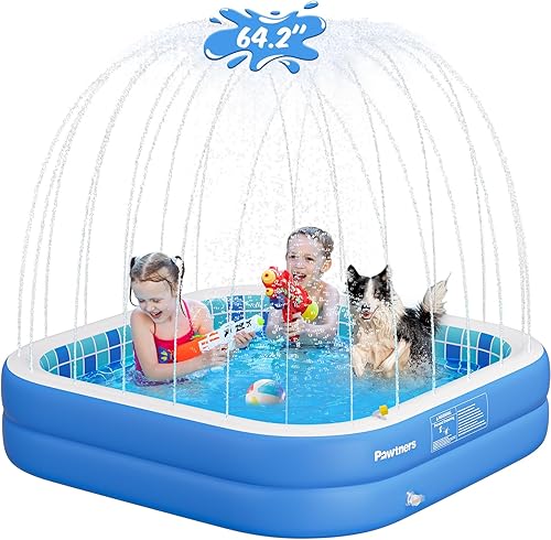 Miniatura 9 de Piscina inflable para niños, almohadilla antideslizante para patio trasero, piscina infantil de PVC grueso para interiores y exteriores, estanque