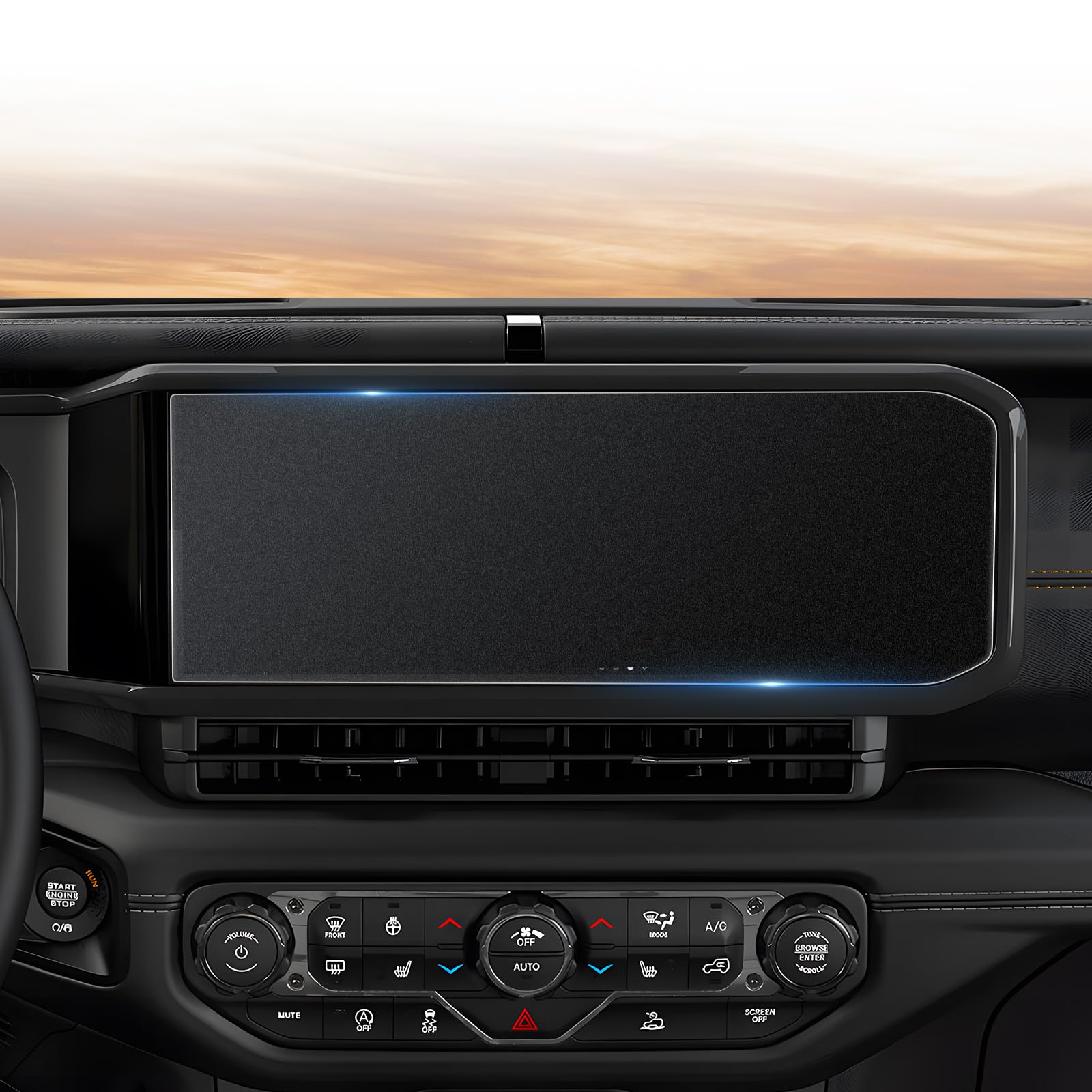 CDEFG Matte Screen Protector for 2024-2025 2026 Jeep Wrangler/4xe/Gladiator, (Sport,Willys, Sahara, Rubicon, Mojave,High Altitude) Touch Screen - 12.3