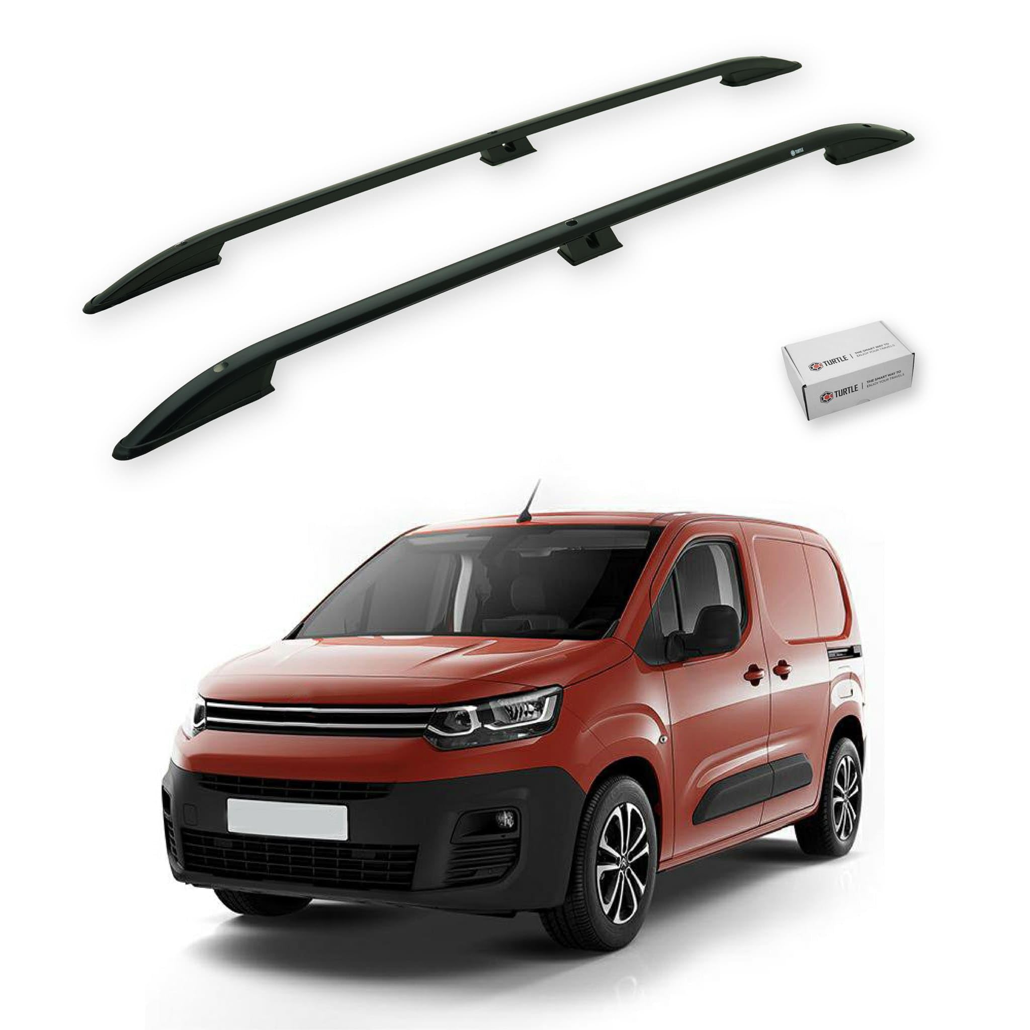 TURTLE Compatible con Citroën Berlingo 20192024 / Barras de Techo Crown versión Corta | Negro