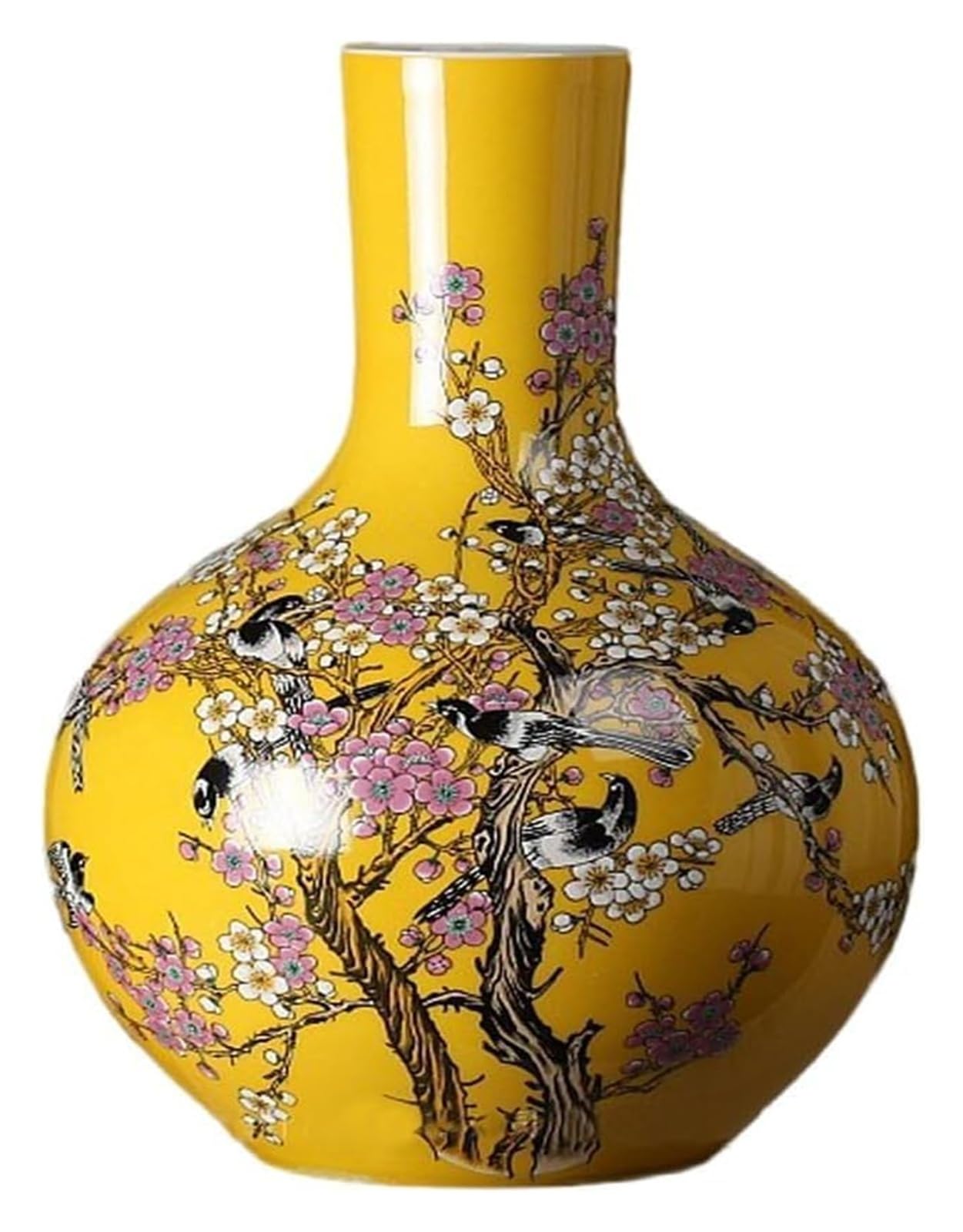 Vase Desktop Ceramic Ornaments Living Room Decorations Dried Flower(W21 xH35cm)