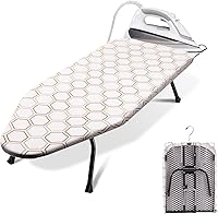 Vista 9 de SheeChung Tabla de Planchar Pequeña 12"x32" Tabla de Planchar Plegable con Funda de Algodón y Almohadilla, Tabla de Planchar Compacta de Mesa