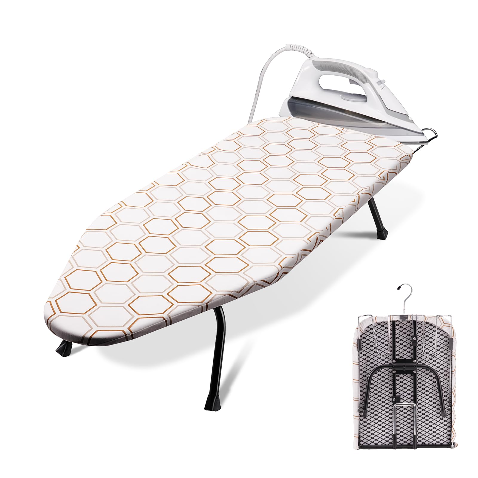 SheeChung Small Ironing Board with Rest,Mini Foldable Iron Board,32" Lx12 W