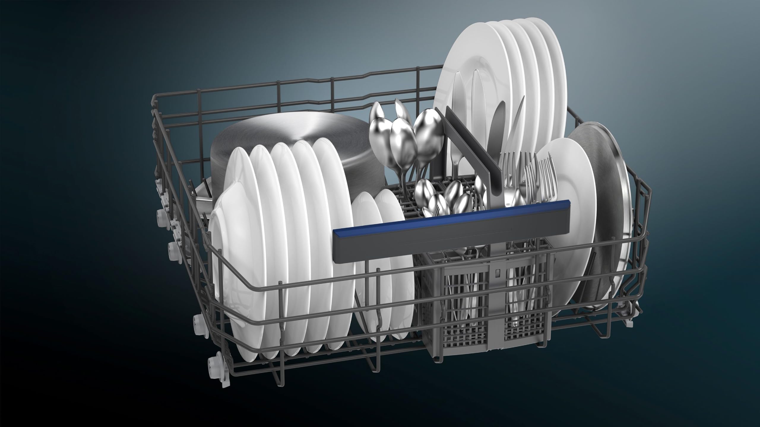 Siemens SN63EX02AE Geschirrspüler iQ300, vollintegrierte Spülmaschine mit Besteckkorb, 60 cm, HomeConnect, varioSpeed Plus, infoLight, flexKörbe, Favorit