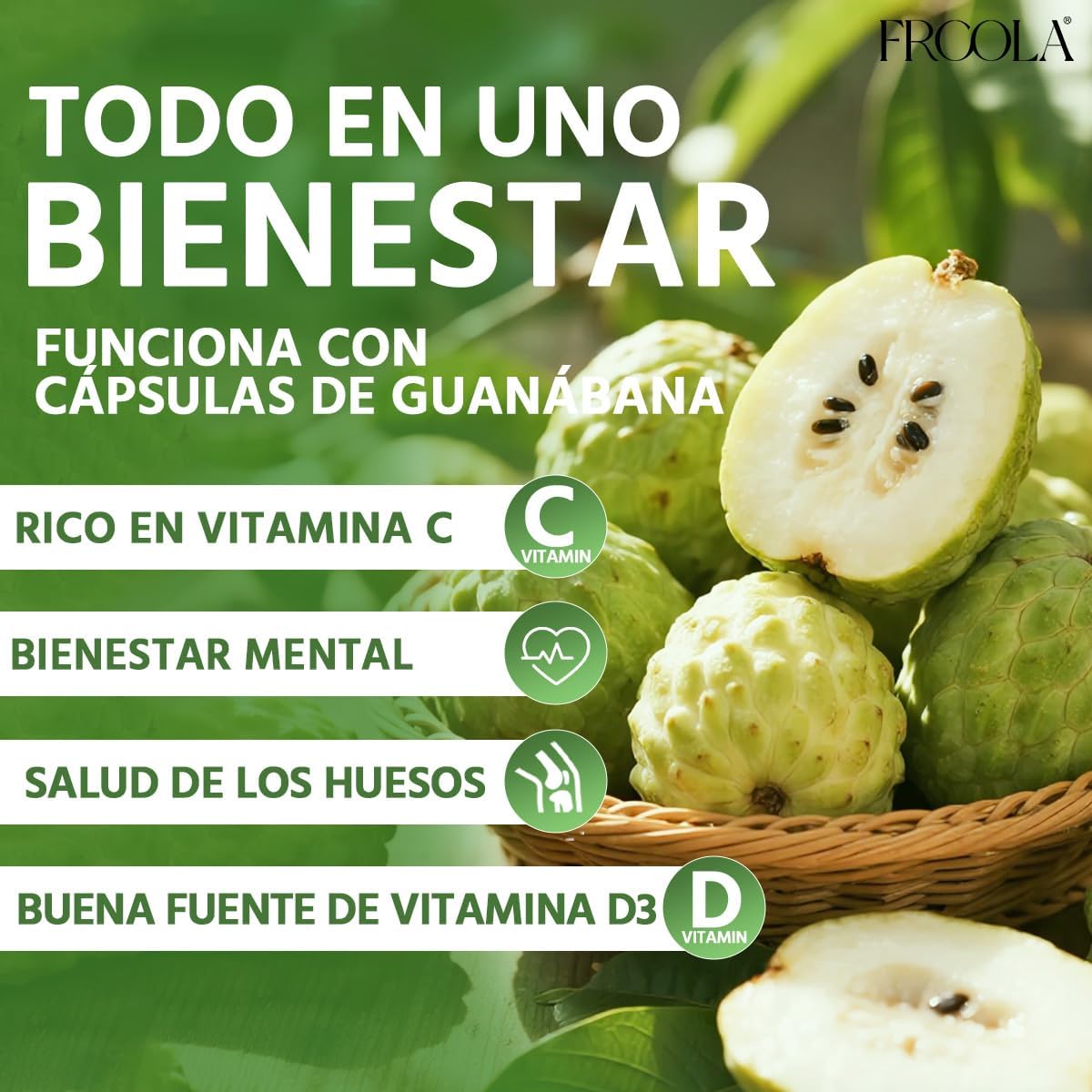 24-in-1 Soursop Graviola Capsules with Sea Moss, Shilajit, Lions Mane, Natural Supplement for Immune Support, Energy, Gut Health, Vegan, 60 Capsules - Image 4