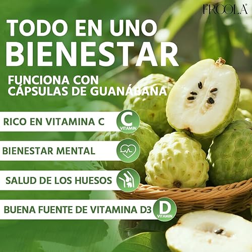 Miniatura 4 de Cápsulas de graviola de guanábana 24 en 1 con musgo marino, shilajit, melena de león, suplemento natural para apoyo inmunológico, energía, salud