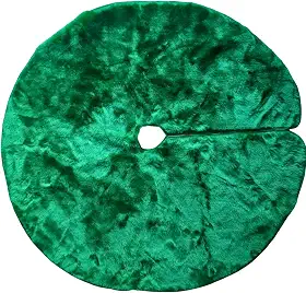 Saia Para Arvore de Natal Pelucia 70 CM Cores Branca - Verde - Vermelho - Rose Tapete Árvore de Natal Enfeites para Arvore de Natal, Base de Arvore de Natal Decoração de Natal (VERDE)
