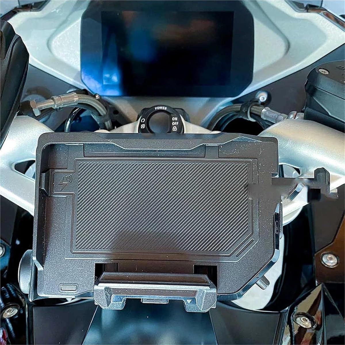Huba Motocyklowy uchwyt do bezprzewodowej ładowarki do telefonu R1250 15 W szybkie ładowanie tłumiący wibracje uchwyt nawigacyjny z kablem USB 3 w 1