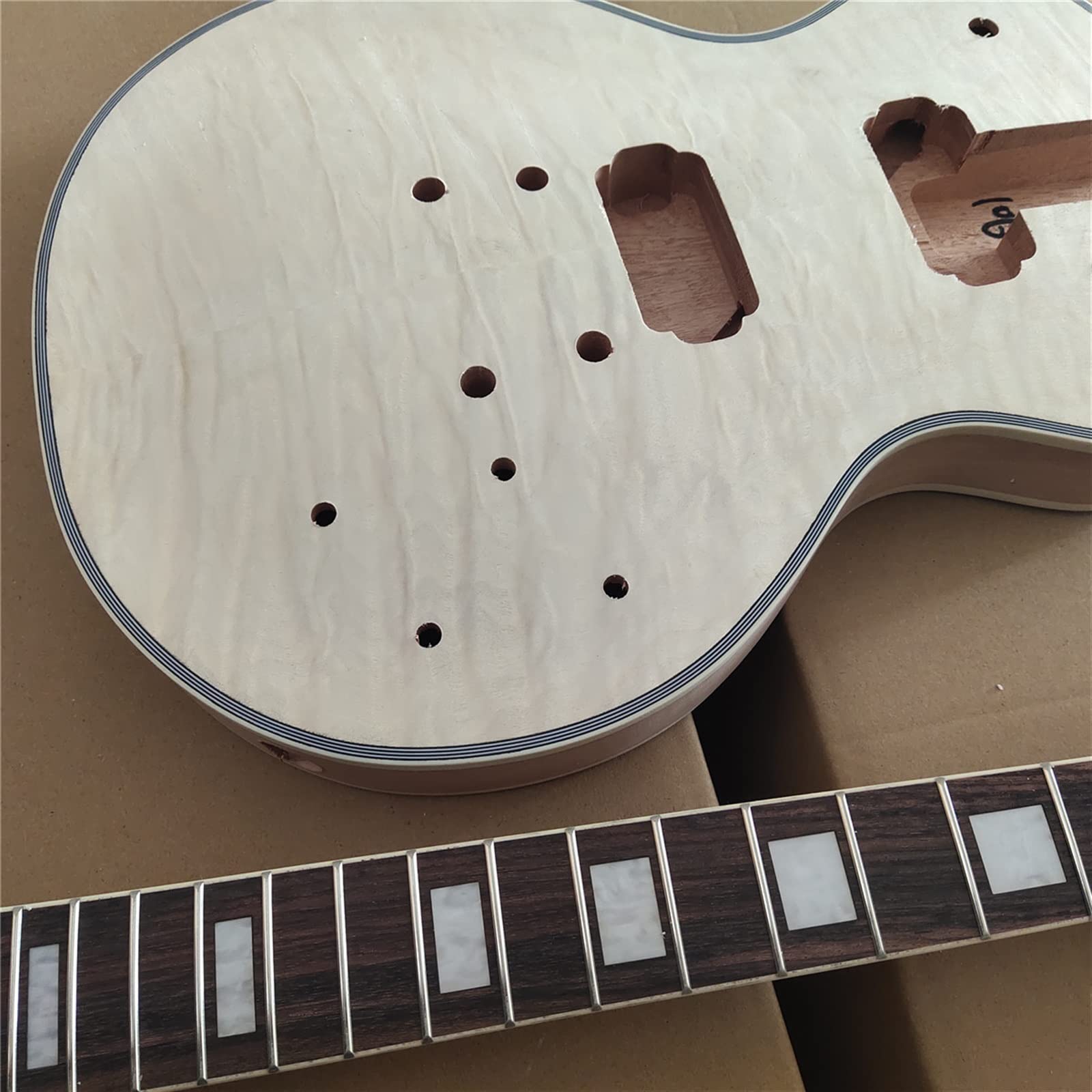 1 Zestaw Niedokończonej Gitary Elektrycznej Szyi I Ciała Zestaw Gitarowy DIY Część Cały Sprzęt Niedokończony zestaw gitary elektrycznej