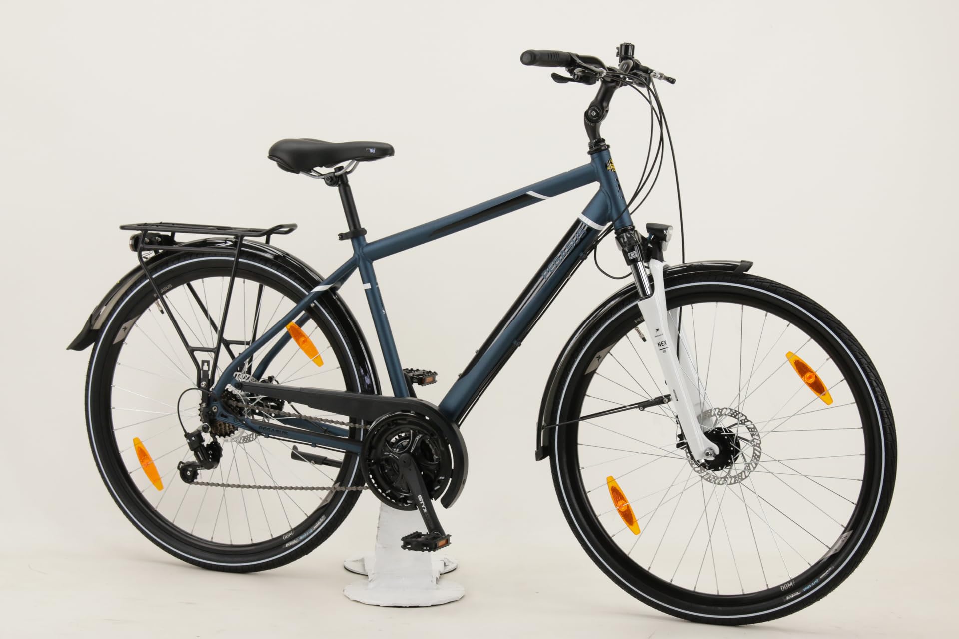 Pegasus Piazza Disc 28 Zoll Trekkingrad 21-Gang Kettenschaltung blau Sport & Freizeit