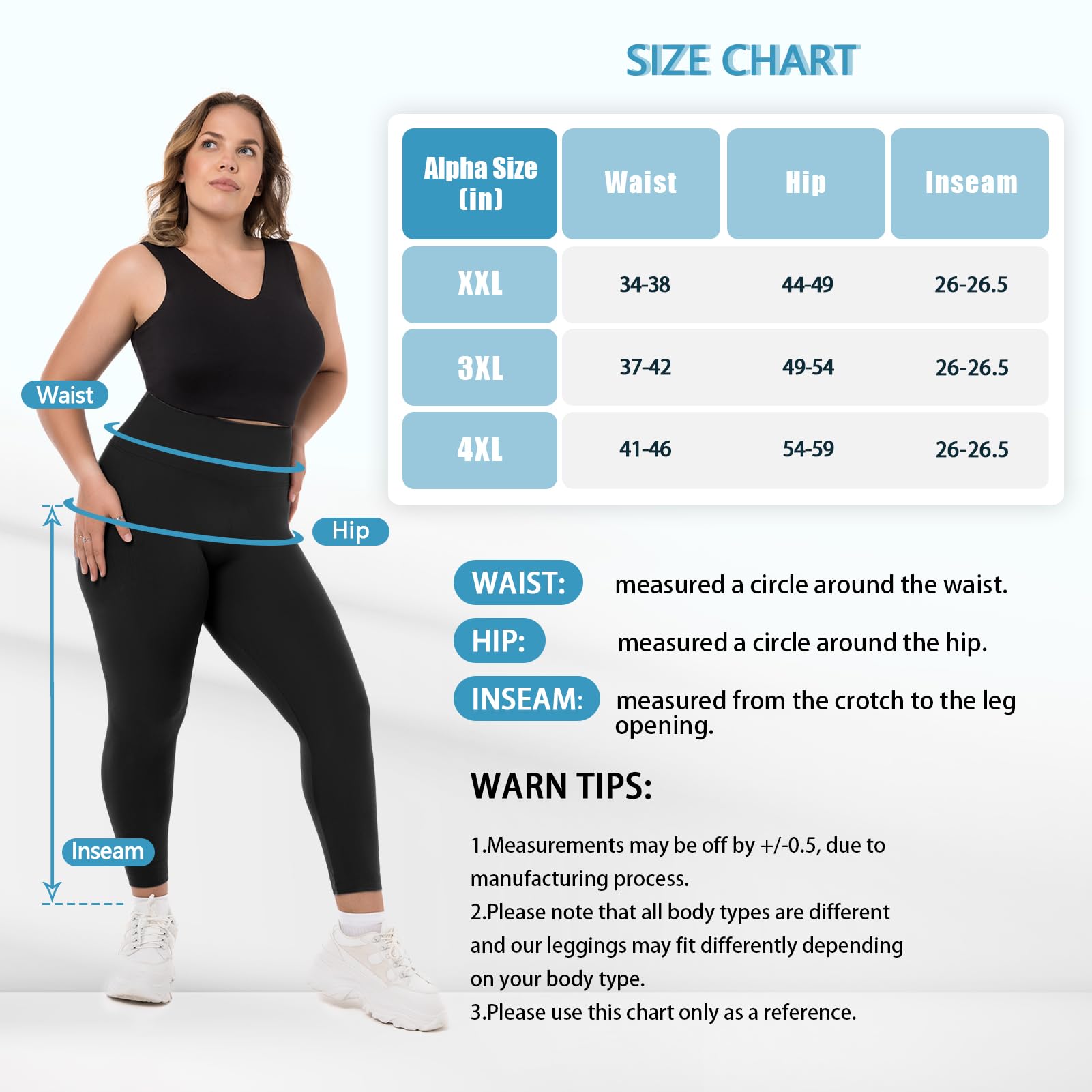 SINOPHANT Legginsy damskie z wysokim stanem, duże rozmiary, sportowe legginsy damskie, na siłownię, na