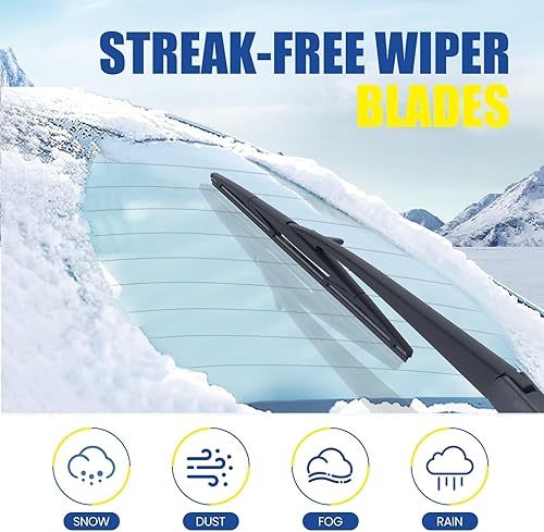 Vista 91 de Limpiaparabrisas trasero de 12 pulgadas para Mitsubishi Outlander 24-21/Nissan Rogue 23-08 Kicks 23-17 Juke 17-11 Pathfinder 20-13 Qashqai 22-17