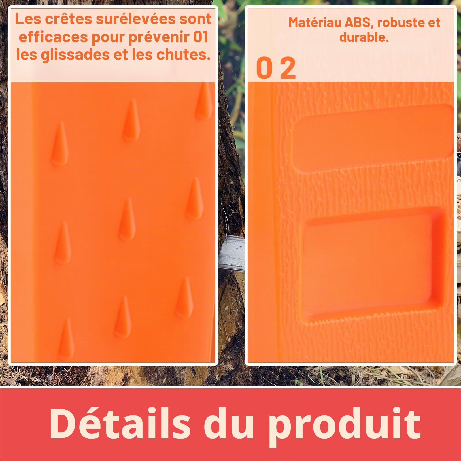 3 Pièces Cale Plastique, badaren Coin pour Fendre Le Bois, Cales en Plastique, avec Poche, Robuste Et Durable, Outil Accessoire pour Bûcheron
