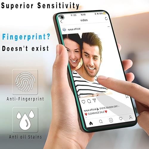 Miniatura 5 de Slanku Paquete de 3 protectores de pantalla para Samsung Galaxy A12 de vidrio templado, sin burbujas, antiarañazos, fácil de instalar, compatible