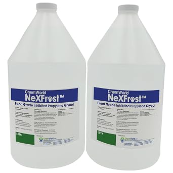 ChemWorld NexFrost Food-Grade Propylene Glycol Concentrate 2x1-Gallon Pack لأنظمة نقل الحرارة