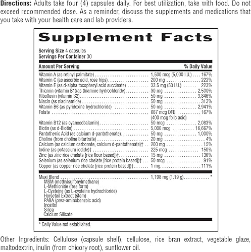 Miniatura 7 de Country Life Maxi Hair Plus 5000 mcg Biotin 120 VegiCaps