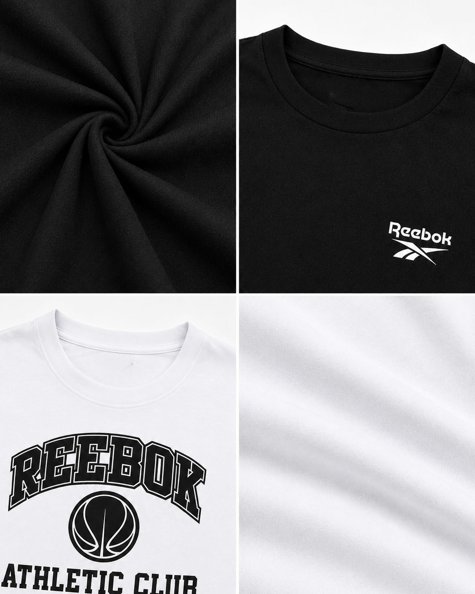 Reebok Maglietta Sportiva da Ragazzo – 2 Pezzi Dry Fit Performance Shirt per Ragazzi – Maglietta Sportiva per Bambini (8-20)